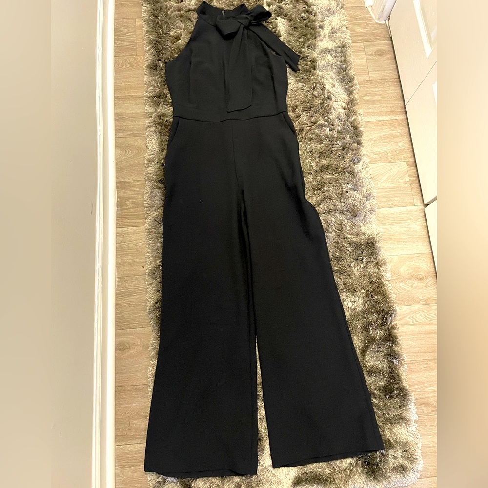 Vince Camuto Black Halter Jumpsuit with Palazzo Pants